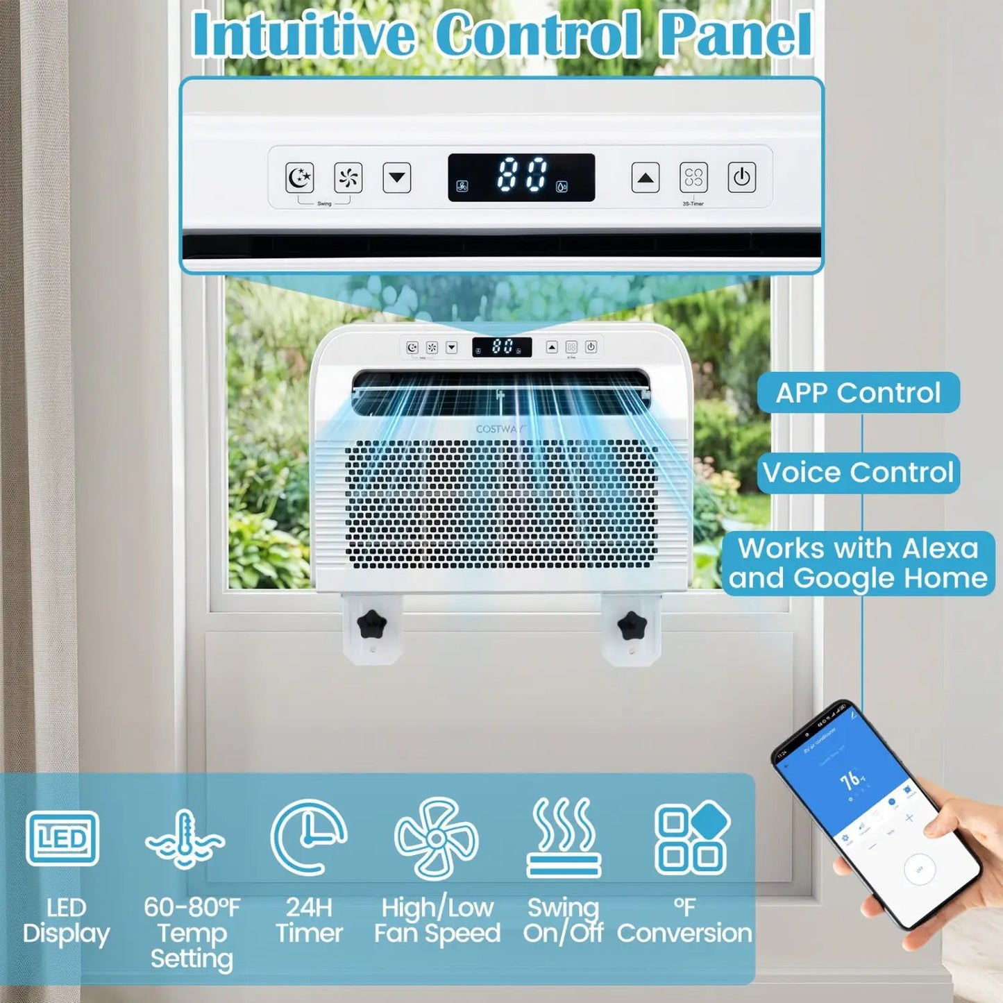 6500 BTU Window AC With WiFi and Voice Control