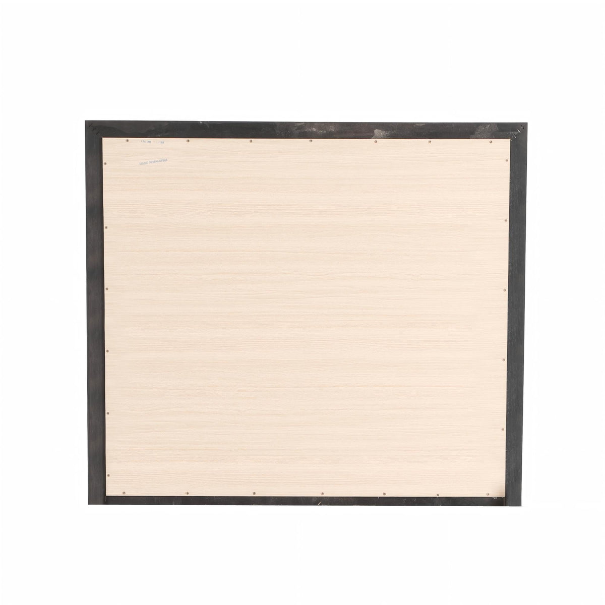Marilla Mirror back view with black frame and natural wood panel HouseOfZazla wall mirror on Tampa Home & Garden Store