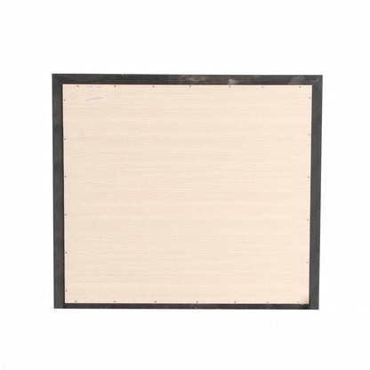 Marilla Mirror back view with black frame and natural wood panel HouseOfZazla wall mirror on Tampa Home & Garden Store