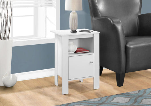 Accent Nightstand With Storage and Transitional