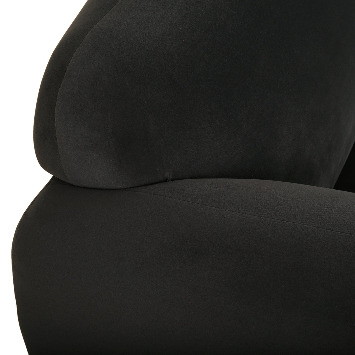 Contemporary Dark Loveseat and Velvet Sofa