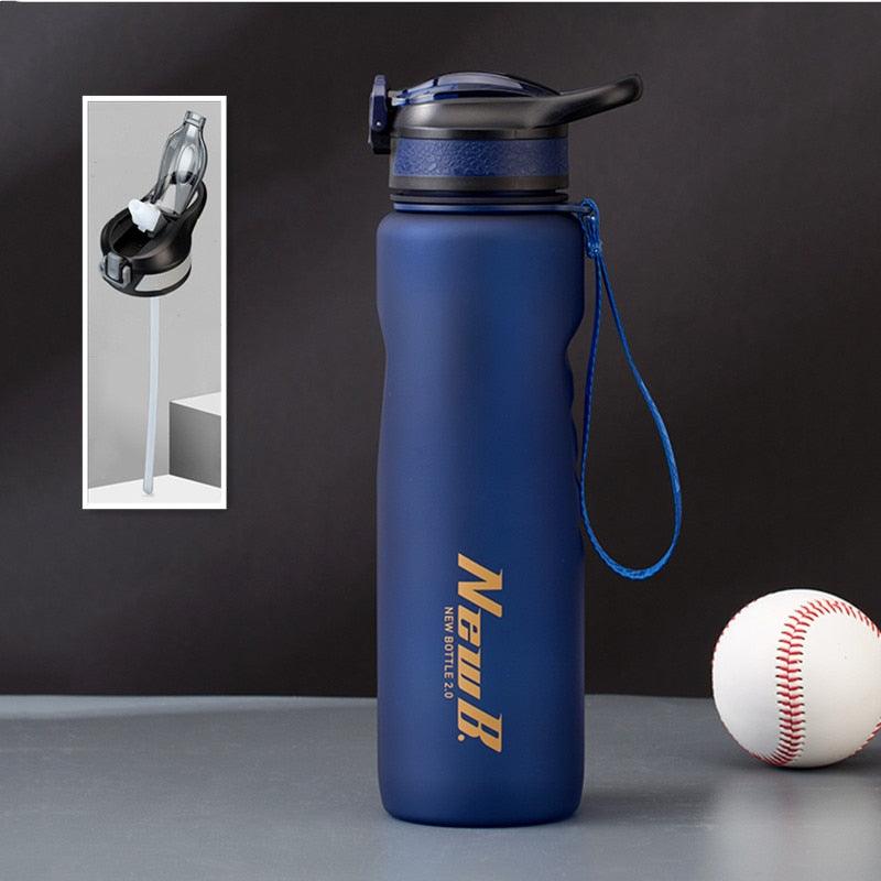 Stevvex blue stainless steel vacuum insulated water bottle with carry strap and leakproof cap double-wall on Tampa Home & Garden Store