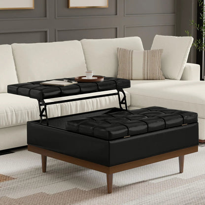 Mariah Upholstered Lift Top Table Storage Ottoman