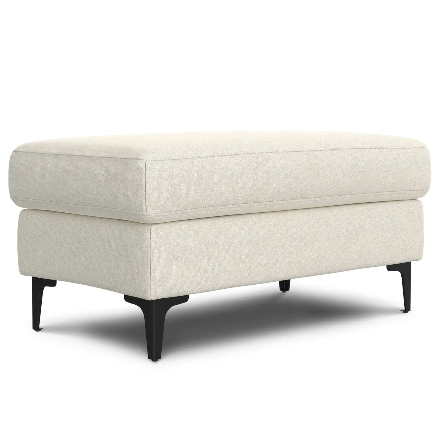 Ava Versatile Mid Century Ottoman pair beige upholstered by Unique Piece Furniture on Tampa Home & Garden Store