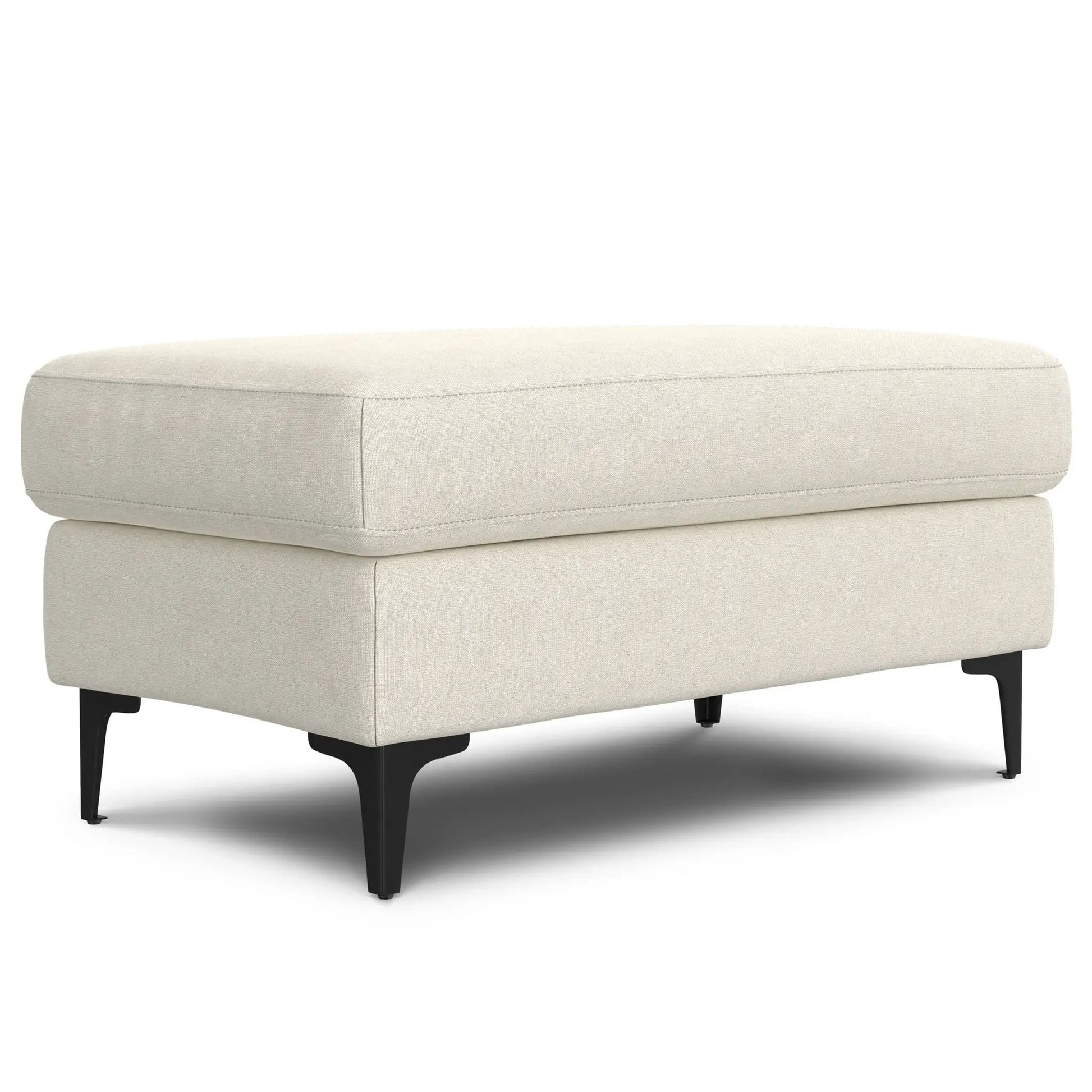 Ava Versatile Mid Century Ottoman pair beige upholstered by Unique Piece Furniture on Tampa Home & Garden Store