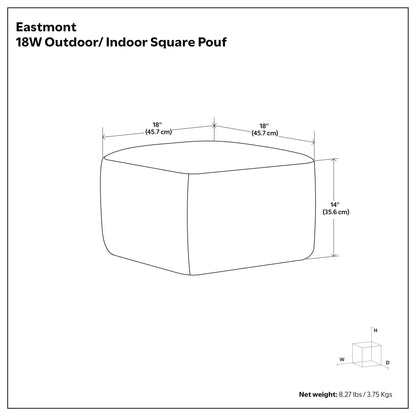 Eastmont Soft Cream Indoor and Outdoor Pouf