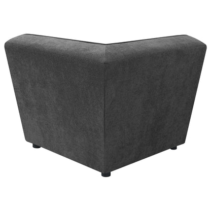 Vincent modular sectional sofa charcoal fabric by HouseOfZazla 2pc set on Tampa Home & Garden Store