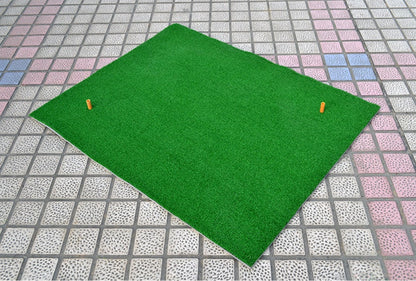Golf practice turf mat with two orange stakes for outdoor training on Tampa Home & Garden Store