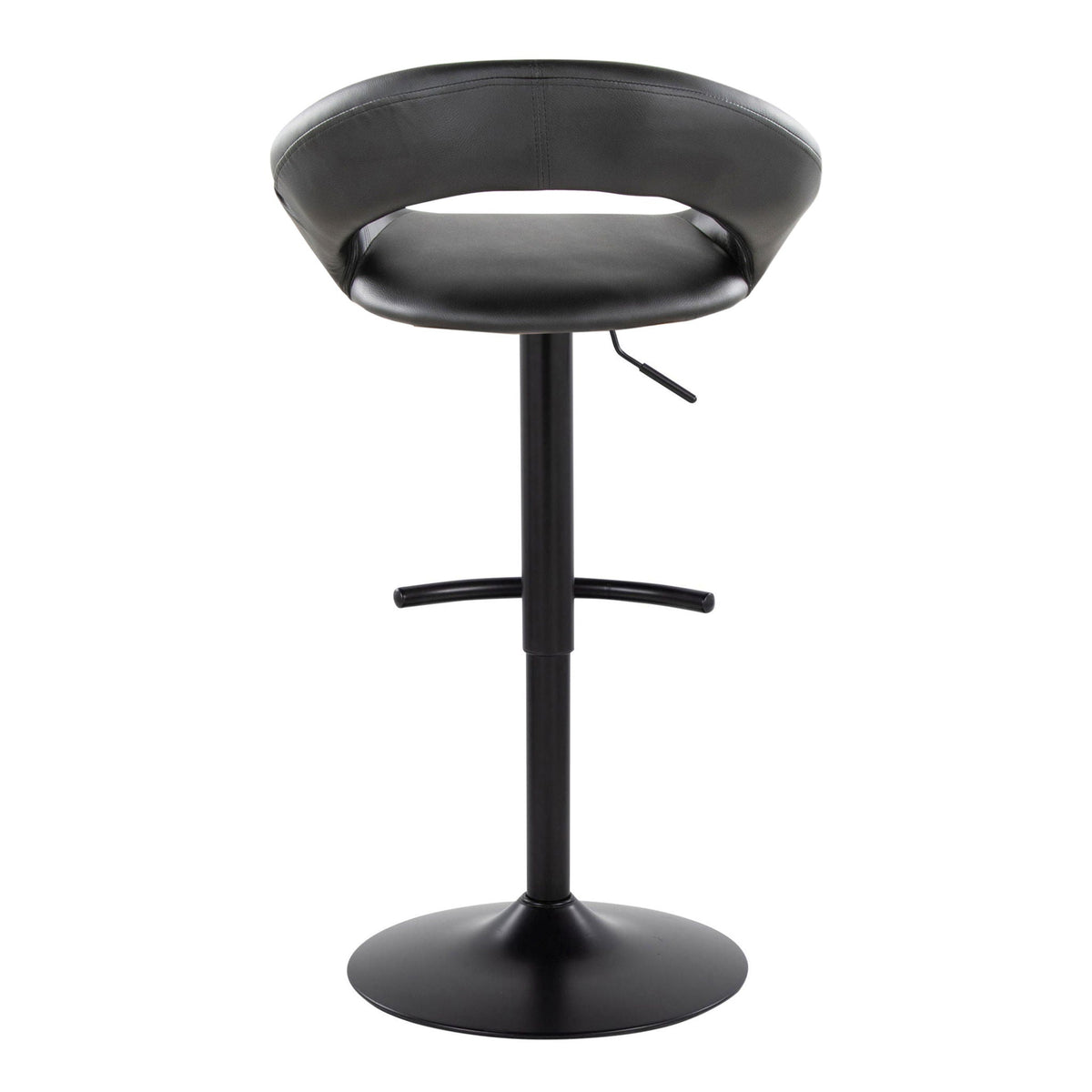 Barstool HouseOfZazla black adjustable swivel with T footrest on Tampa Home & Garden Store