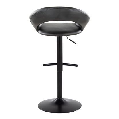 Barstool HouseOfZazla black adjustable swivel with T footrest on Tampa Home & Garden Store