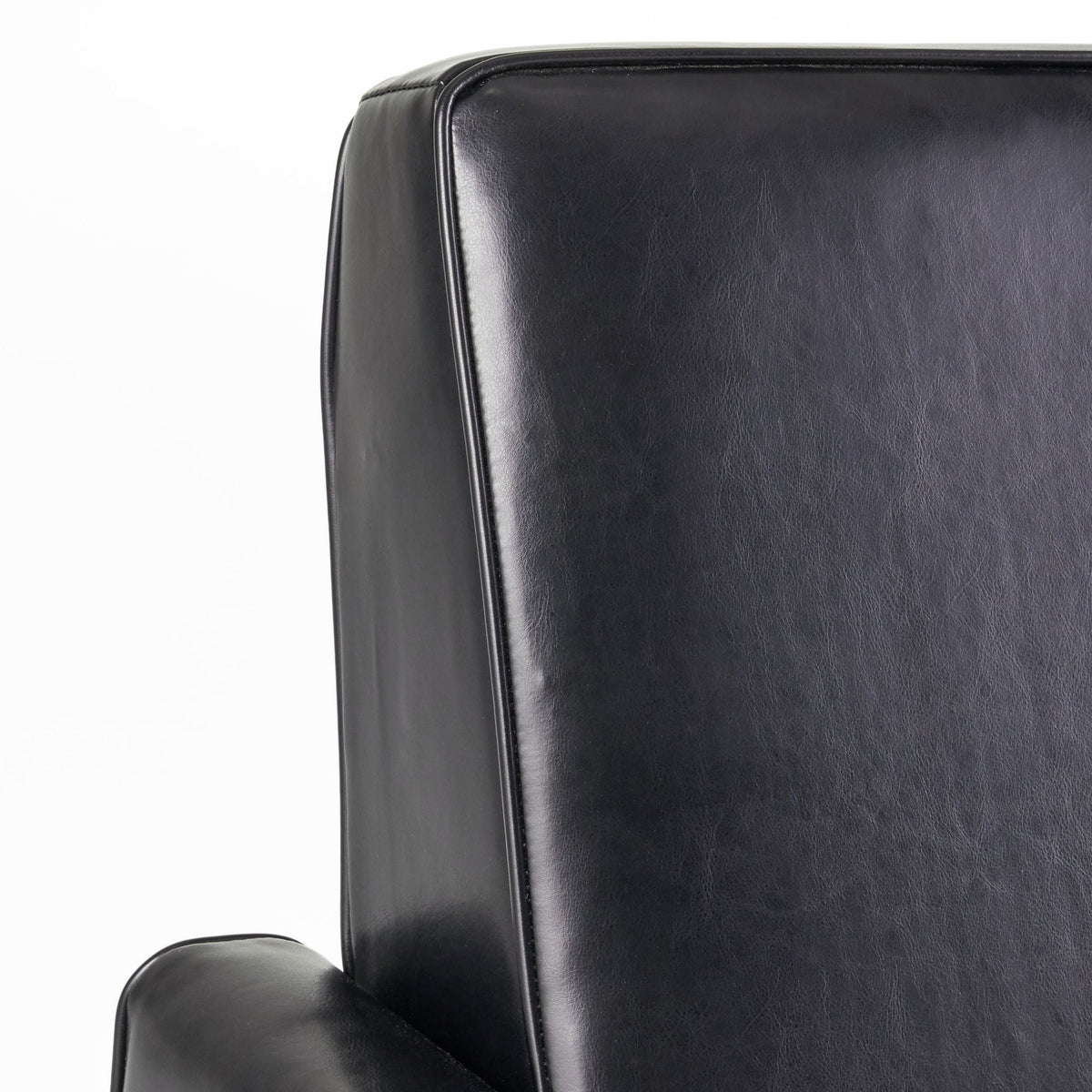 Upholstered Push Back Recliner Chair in black leather by HouseOfZazla for living room on Tampa Home & Garden Store