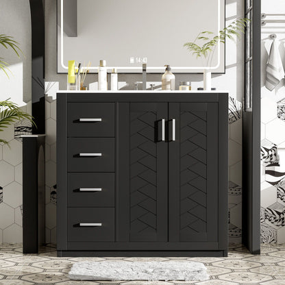 Bathroom Vanity With Sink and Storage Cabinet