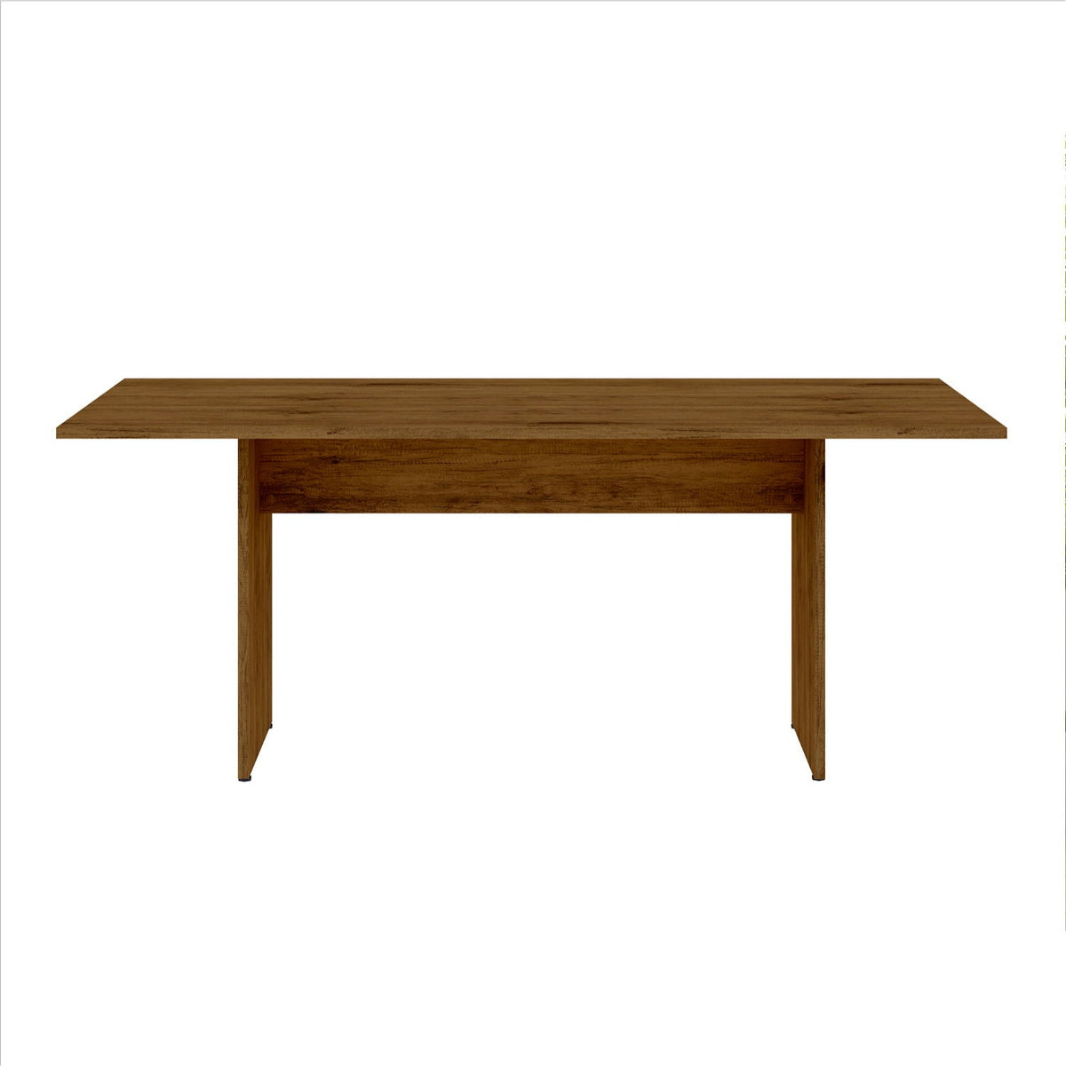 Nomad dining table in Protouch wood-grain finish, brown rectangular top with two end legs on Tampa Home & Garden Store