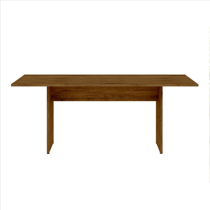 Nomad dining table in Protouch wood-grain finish, brown rectangular top with two end legs on Tampa Home & Garden Store
