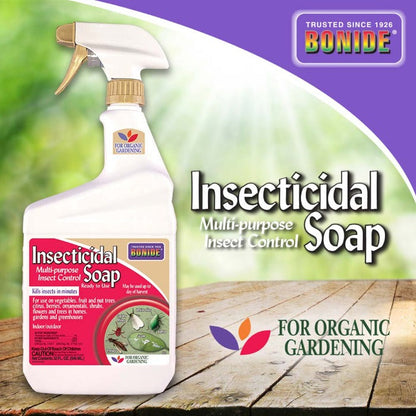 Bonide Insecticidal Soap spray bottle with white body and tan trigger, red label on Tampa Home & Garden Store