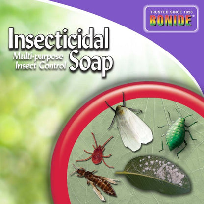 Bonide Insecticidal Soap Ready-To-Use liquid pesticide label with insect graphics on Tampa Home & Garden Store