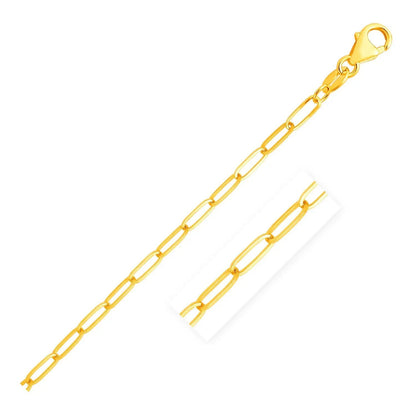 14K yellow gold paperclip chain necklace 4.0mm with lobster clasp by Bids.com on Tampa Home & Garden Store