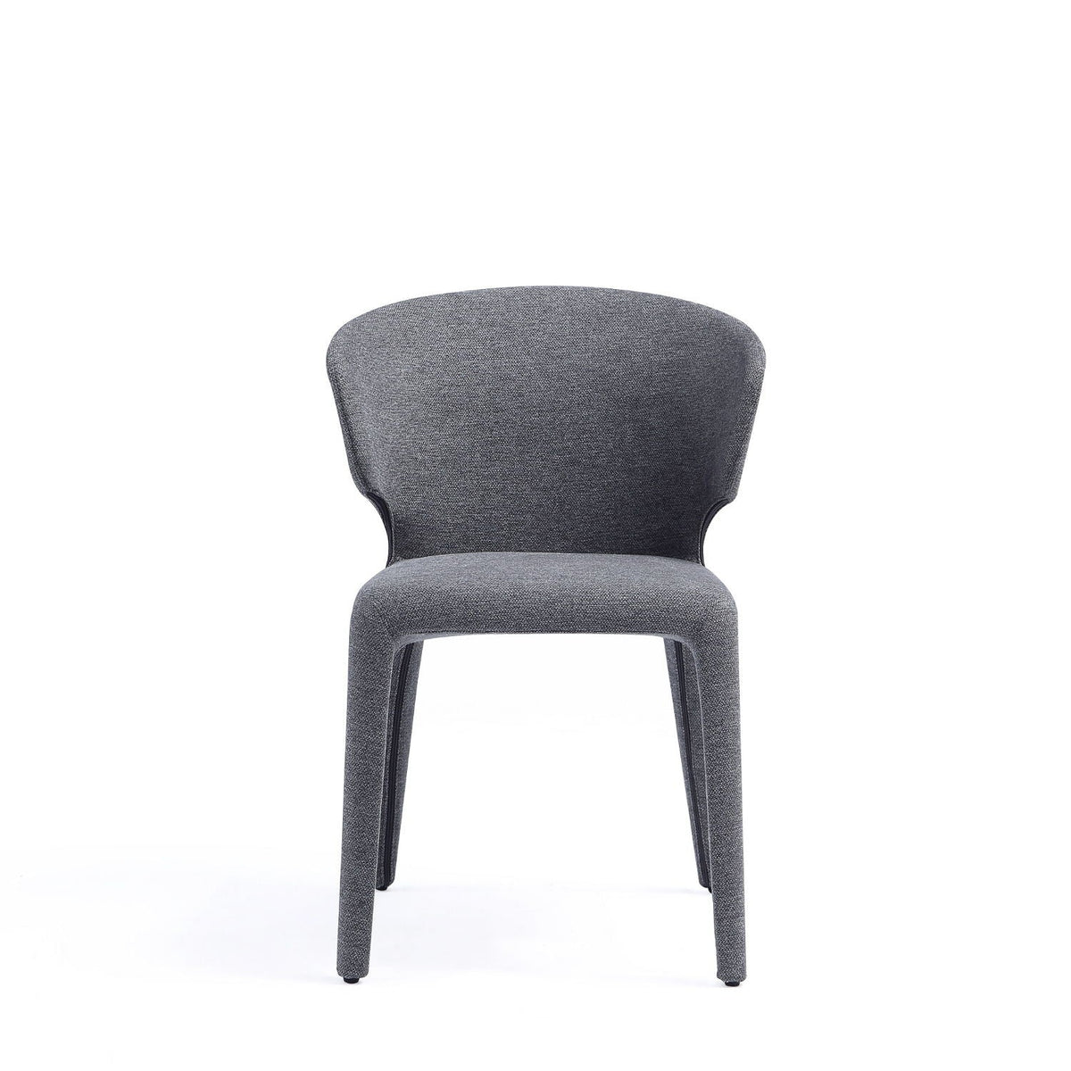 Conrad dining chair set of 2 with metal frame in charcoal gray fabric by HouseOfZazla on Tampa Home & Garden Store