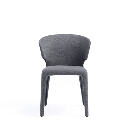 Conrad dining chair set of 2 with metal frame in charcoal gray fabric by HouseOfZazla on Tampa Home & Garden Store