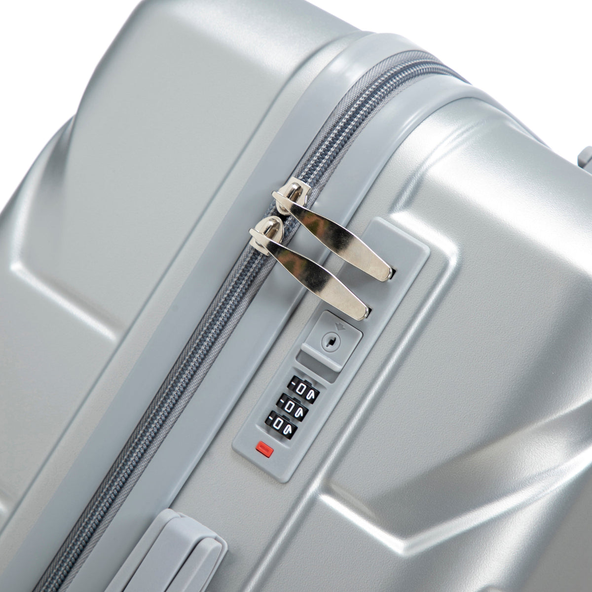 3-Piece ABS Spinner Wheel Luggage Set gray hard-shell with combo lock HouseOfZazla on Tampa Home & Garden Store