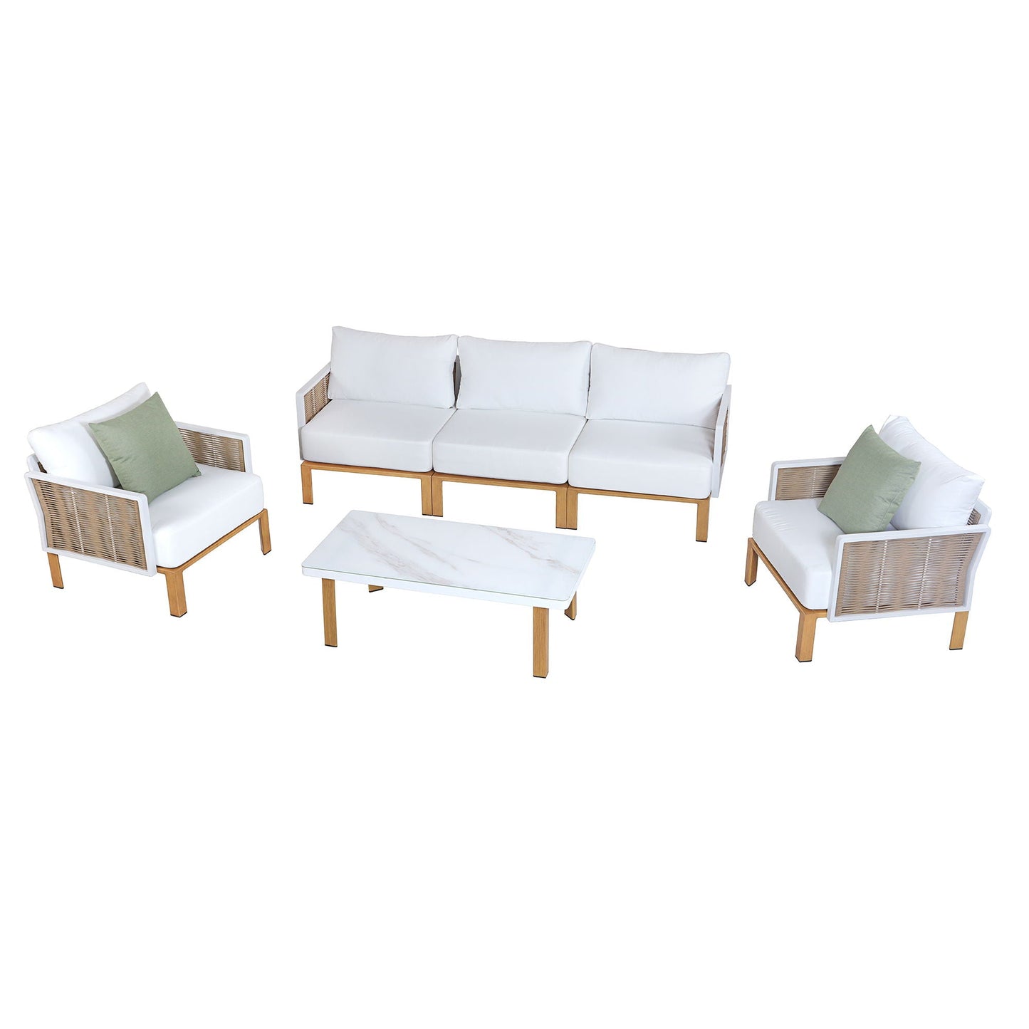 Vine White 4 Piece Outdoor Conversation Set