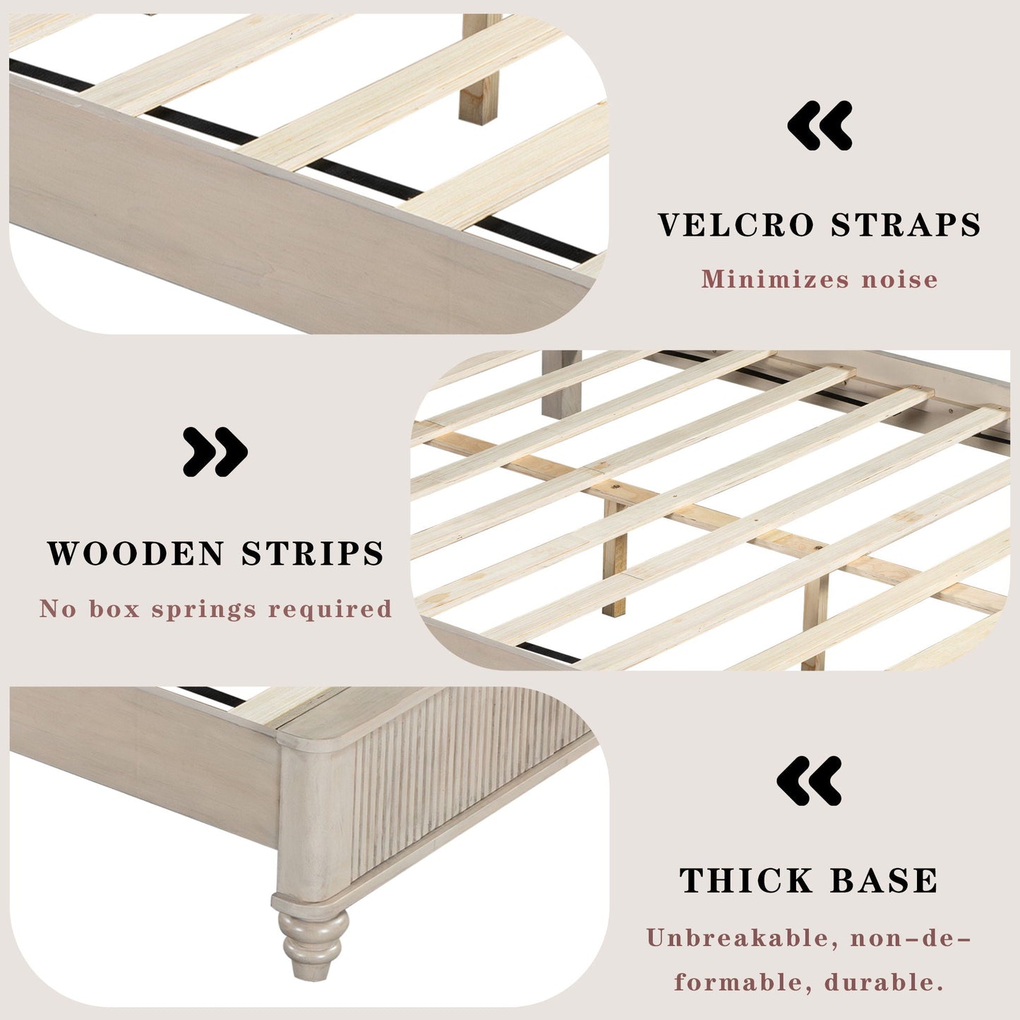 Solid Wood Platform Bed and the Tall Headboard