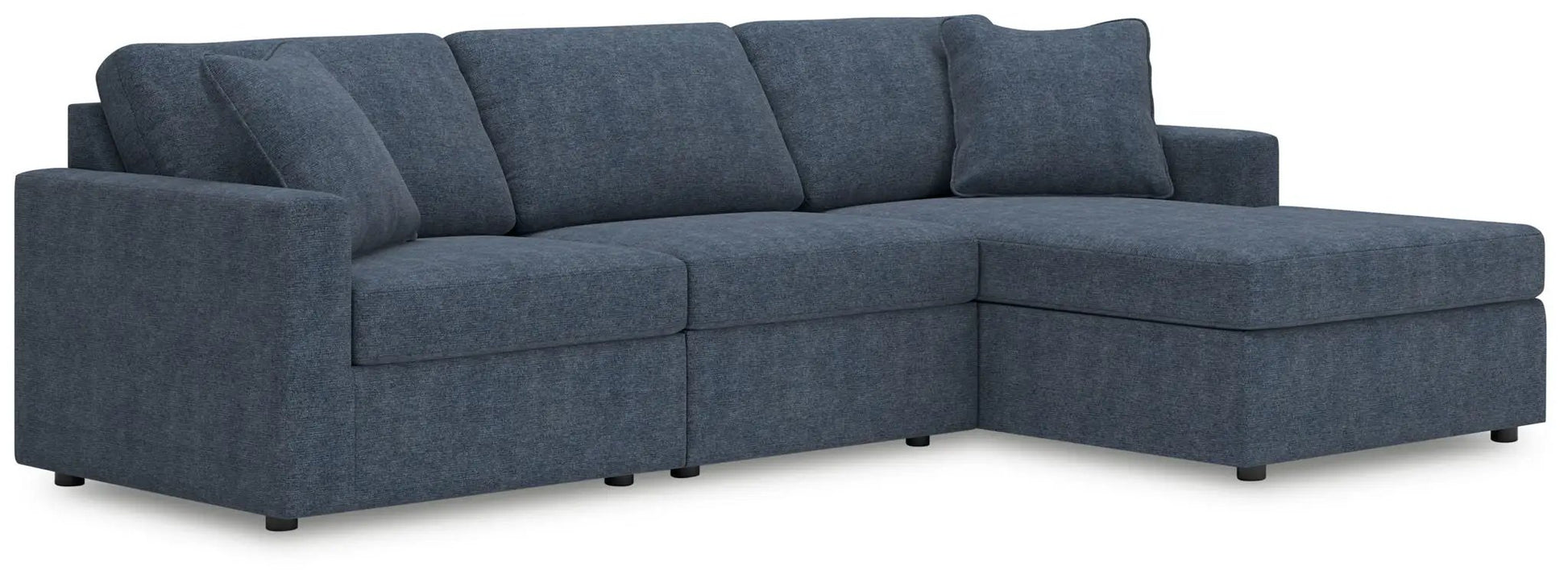 Modmax sectional ink blue fabric sofa with right chaise, stationary Unique Piece Furniture on Tampa Home & Garden Store