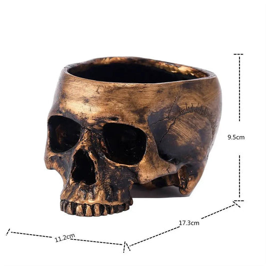 Bronze Skeleton Flower Pot Candy Storage Plate