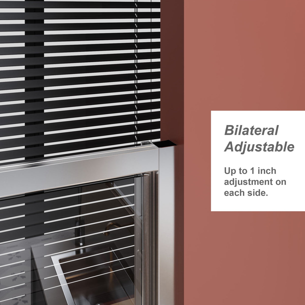 Pivot shower door with handle 1/4 inch glass chrome on Tampa Home & Garden Store