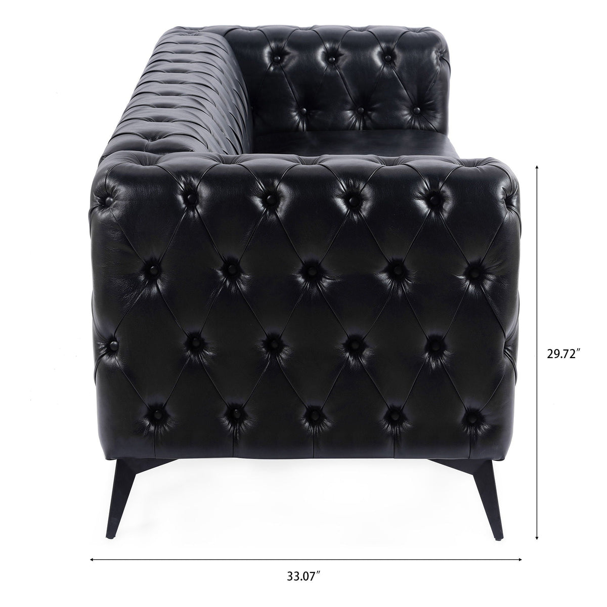 Modern 3 Seater Sofa with Square Arm and Cushion