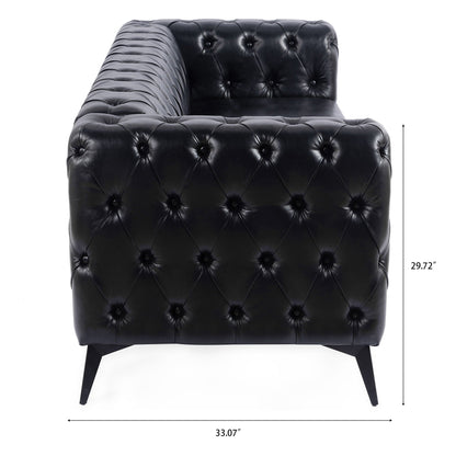 Modern 3 Seater Sofa with Square Arm and Cushion