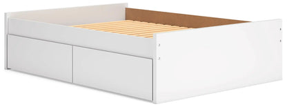 Onita Platform Bed white with 2 underbed drawers and slat support by Unique Piece Furniture on Tampa Home & Garden Store