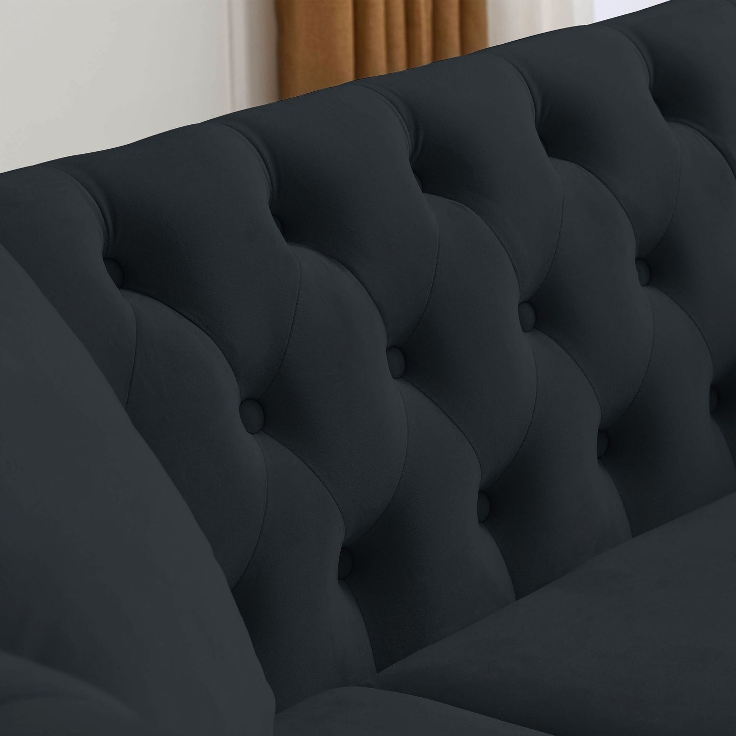 Chesterfield Sofa With Nailhead Trim and Cushions