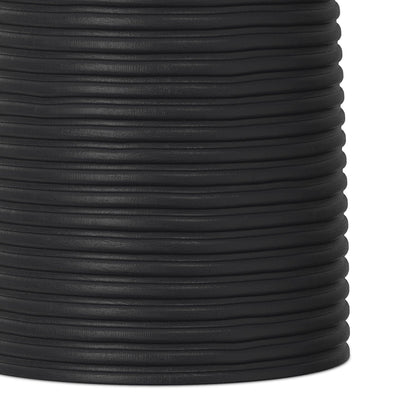 Ribbed Accent Table base in black with stacked circular ridges and textured finish on Tampa Home & Garden Store