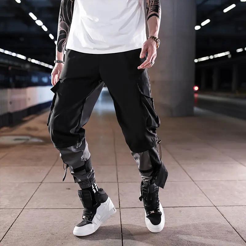 Men's Cropped Loose Overalls and Casual Pants
