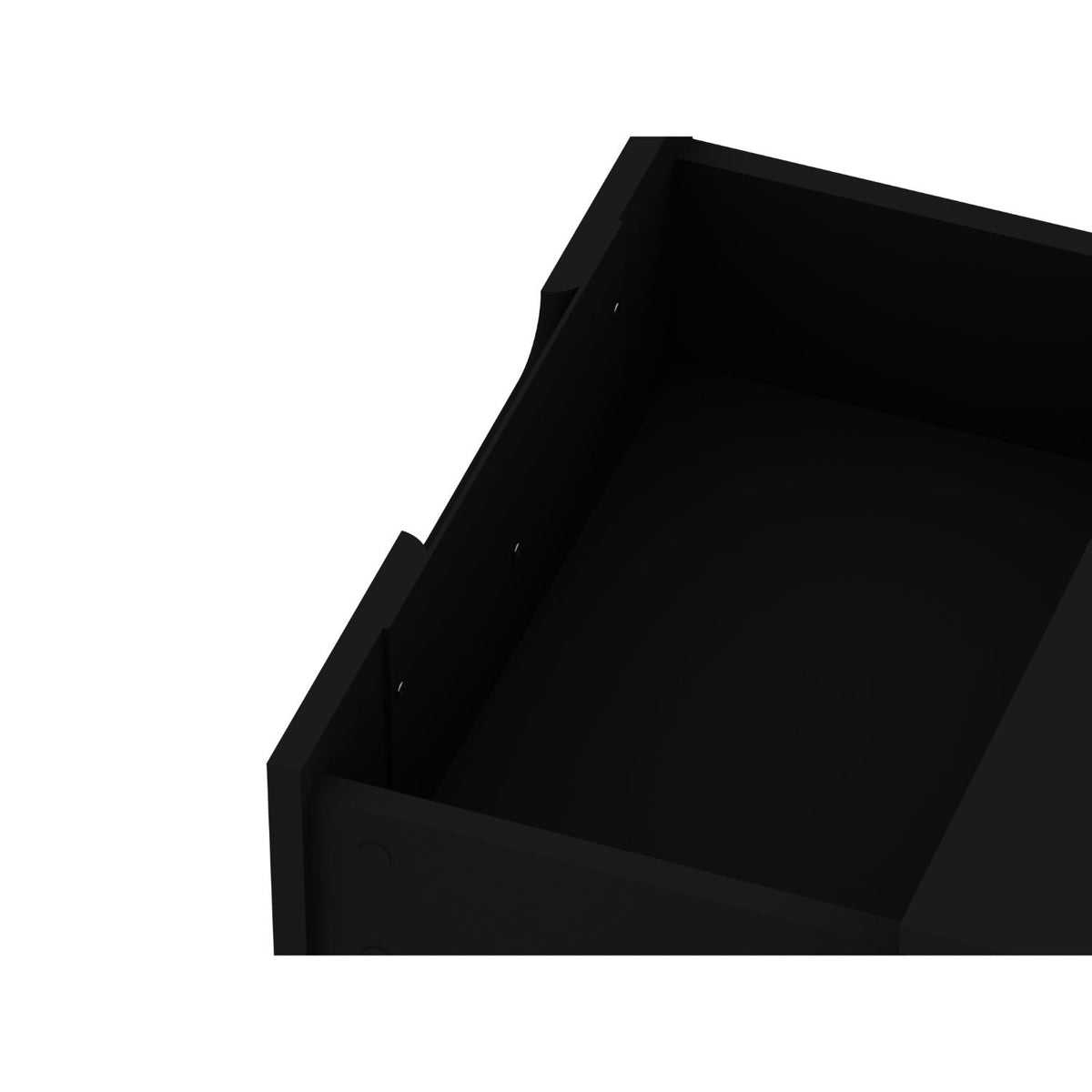 HouseOfZazla 2-Drawer accent nightstand in black with durable splayed legs on Tampa Home & Garden Store
