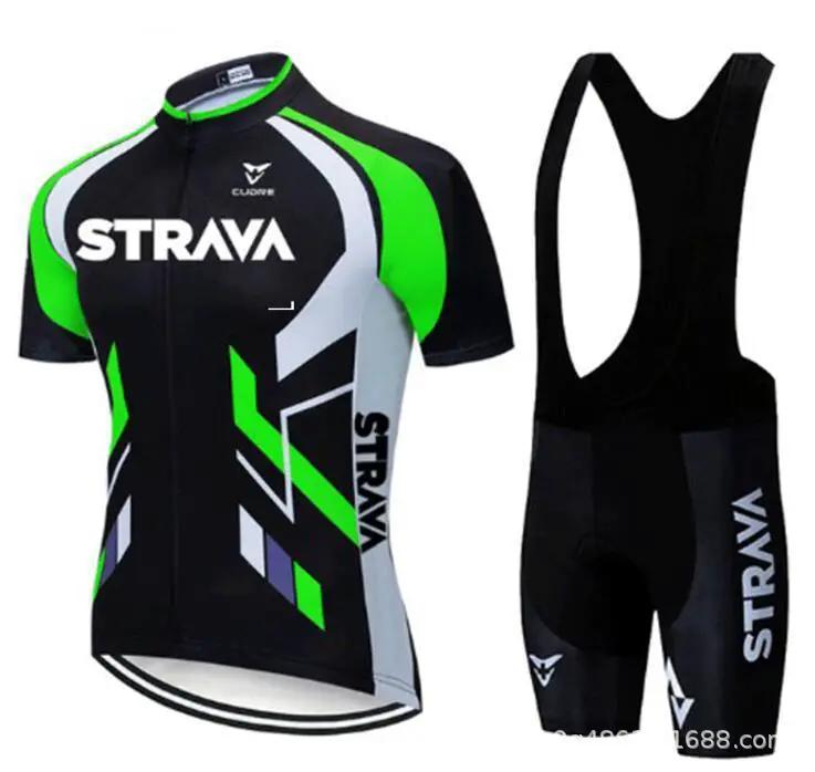 Red Cycling Jersey With Short Sleeve Bib Shorts