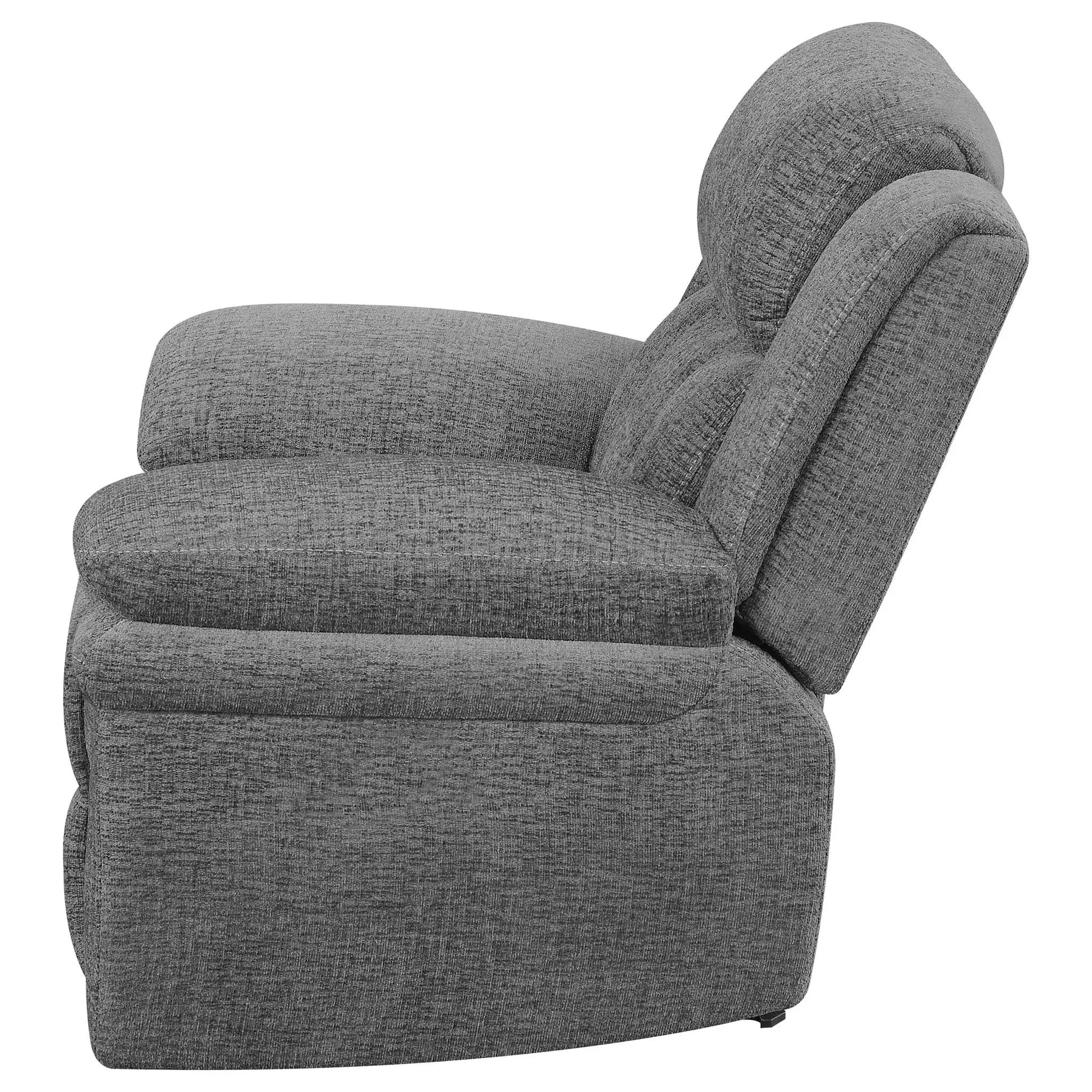 Pannen Glider Recliner gray upholstered fabric by Unique Piece Furniture on Tampa Home & Garden Store