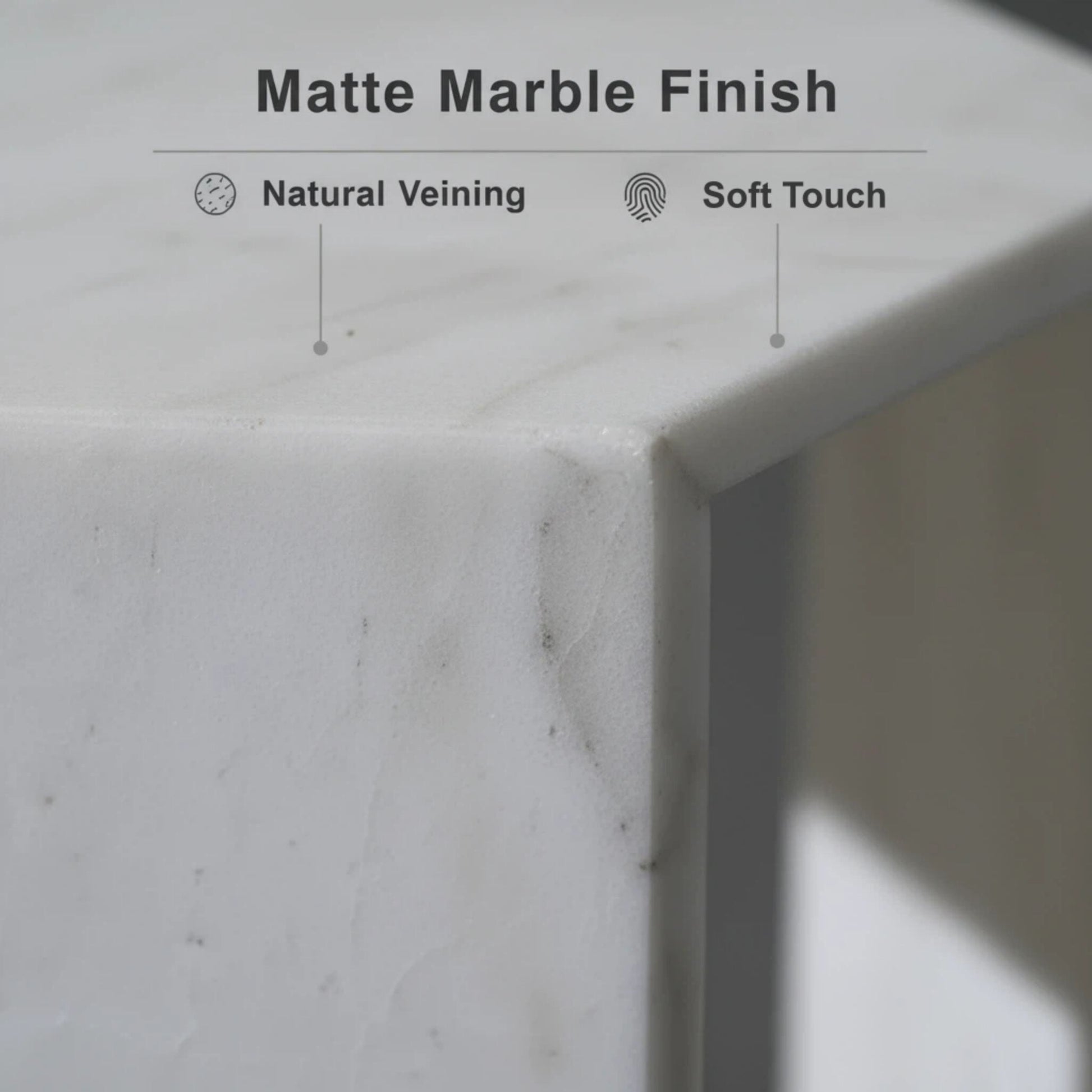 Modern Minimalist Hexagon Side Table label Matte Marble Finish, Natural Veining, Soft Touch on Tampa Home & Garden Store