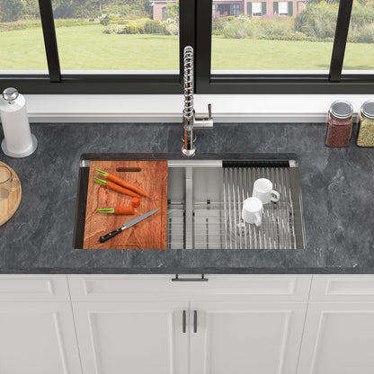 33 Inch Double Bowl And Undermount Stainless Sink