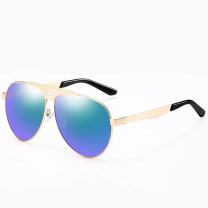 Polarized UV protection sunglasses FLIPSTYLEZLLC, gold aviator frame with mirrored lenses on Tampa Home & Garden Store