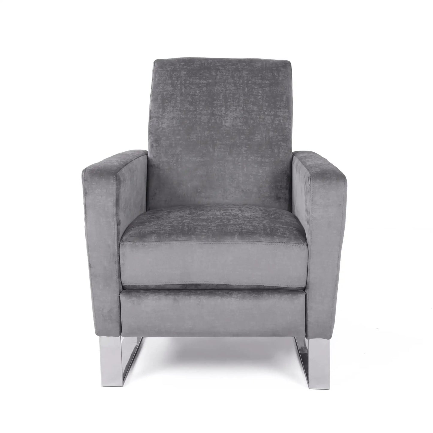 Bolt gray upholstered recliner chair with stainless steel base by Unique Piece Furniture on Tampa Home & Garden Store