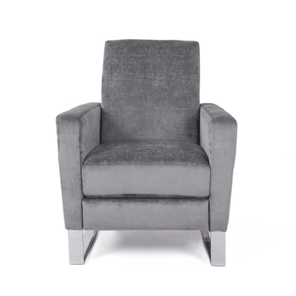 Bolt gray upholstered recliner chair with stainless steel base by Unique Piece Furniture on Tampa Home & Garden Store