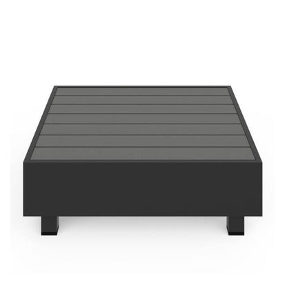 Patio coffee table in gray with slatted top and dark frame HouseOfZazla on Tampa Home & Garden Store