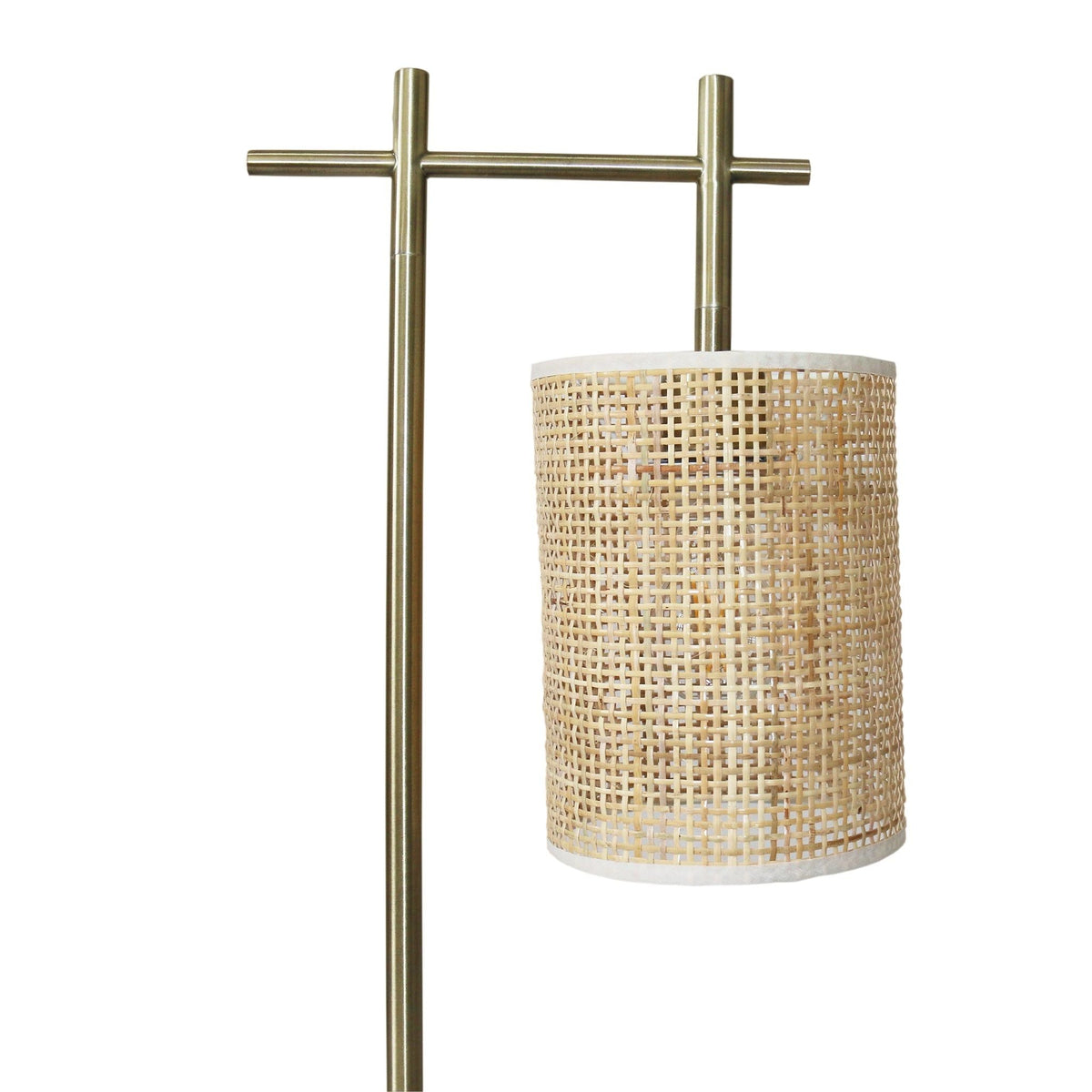 Bedroom table lamp with bronze finish and wicker shade by HouseOfZazla on Tampa Home & Garden Store