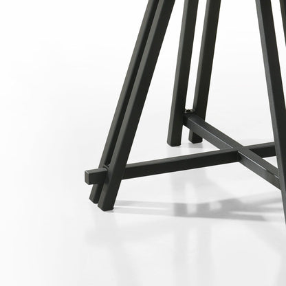 Tate round dining table with curved black metal base on Tampa Home & Garden Store