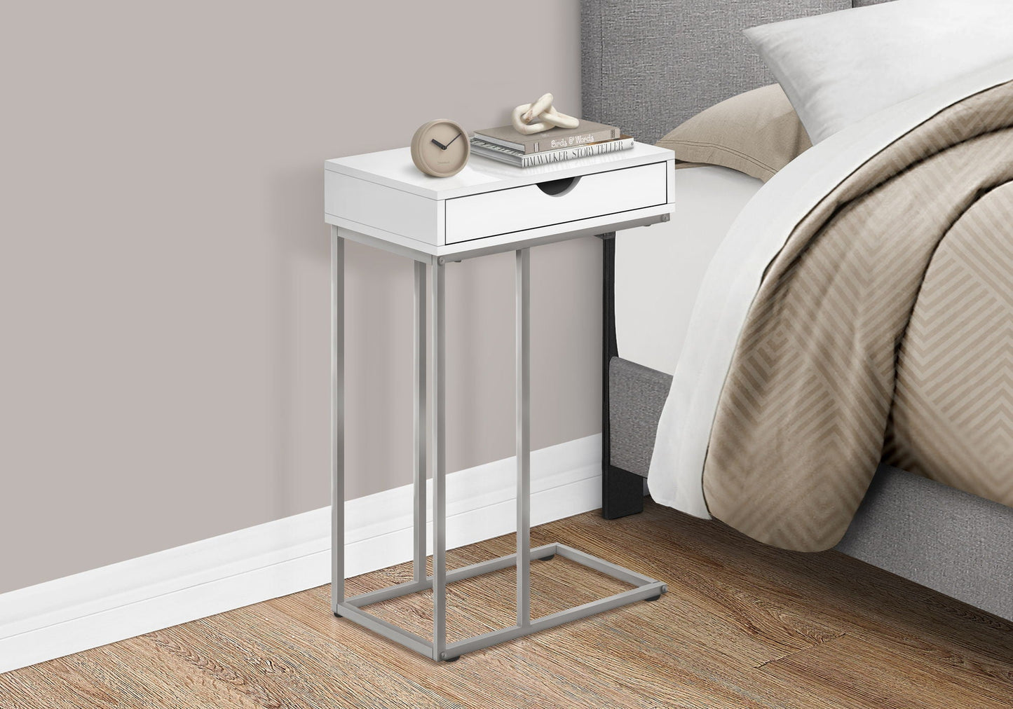 Elegant Accent Table C Shaped and Modern Design