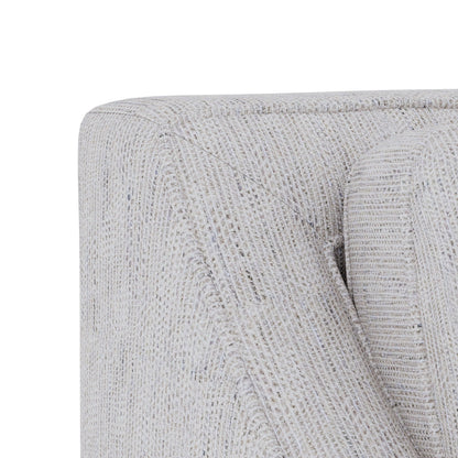 Loveseat in gray durable fabric; casual accent, textured upholstery close-up on Tampa Home & Garden Store