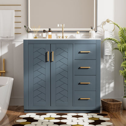 Bathroom Vanity With Sink and Storage Cabinet