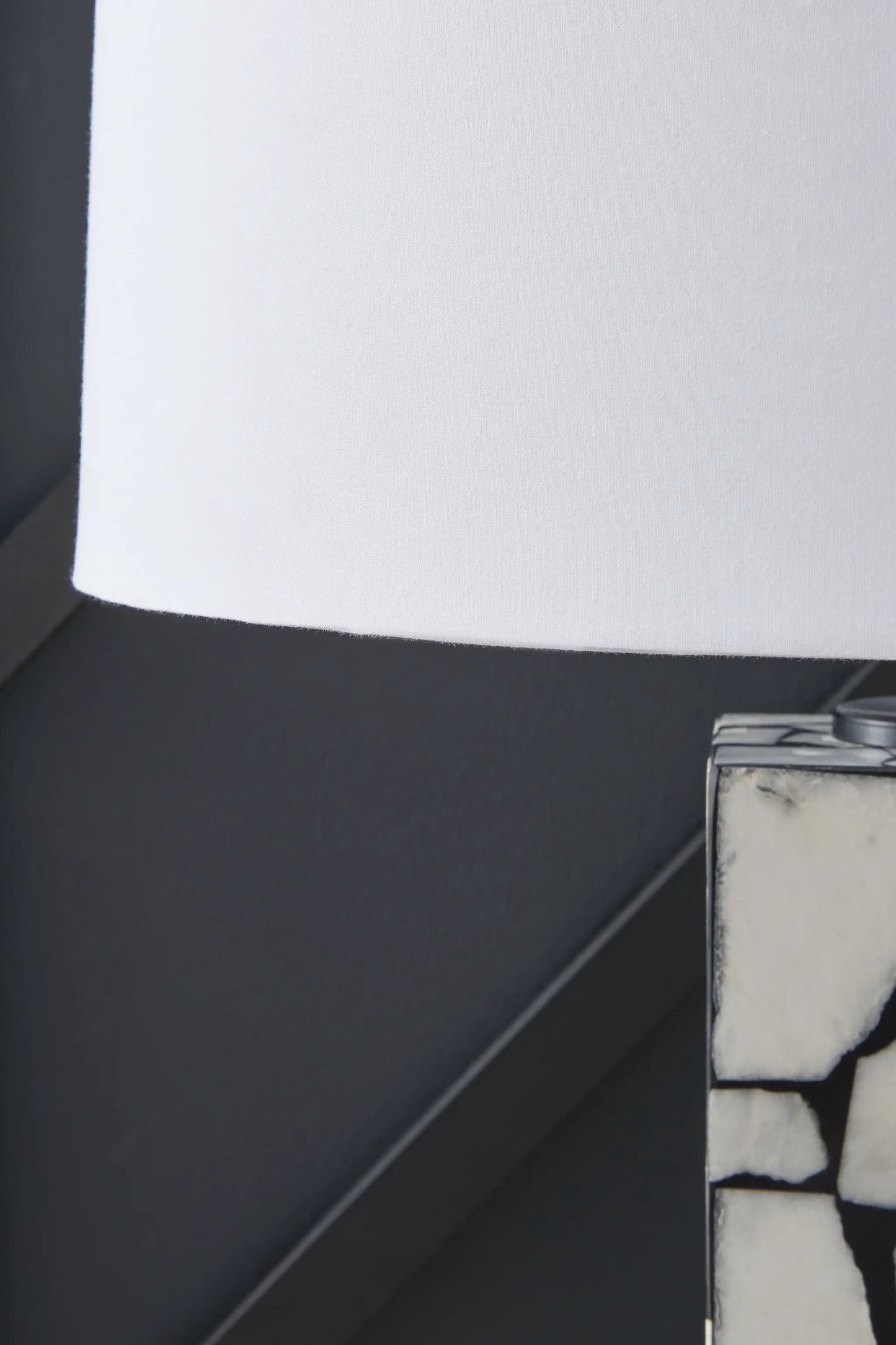 Macaria Marble Table Lamp White and Black